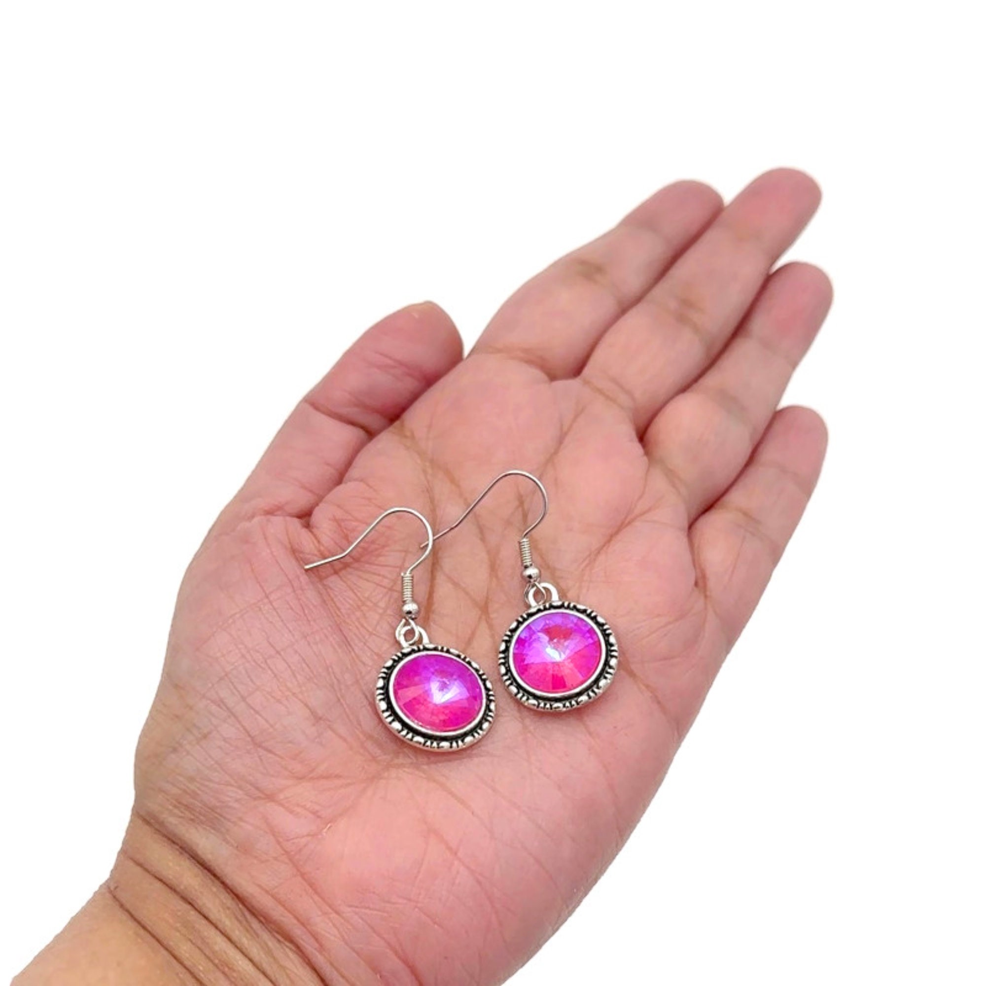 Magenta Earrings Fuchsia Earrings Birthday Gift Gift for Etsy
