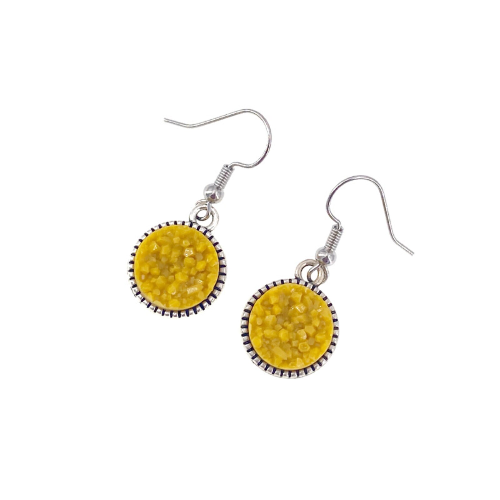 Mustard Earrings Mustard Yellow Earrings Yellow Earrings Etsy UK