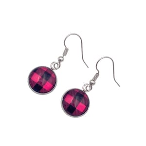 Buffalo Check Earrings, Buffalo Plaid Earrings, Plaid Earrings, Check Earrings, Buffalo Plaid Jewelry, Holiday Gifts, Gift For Her, For Her