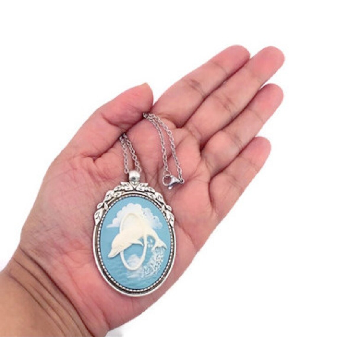 Dolphin Pendant Necklace Dolphin Gift Gift for Ocean Lover Etsy