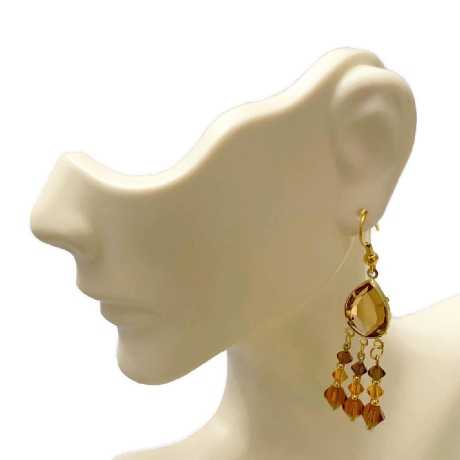 Brown Chandelier Earrings Brown Earrings Brown Earrings Etsy