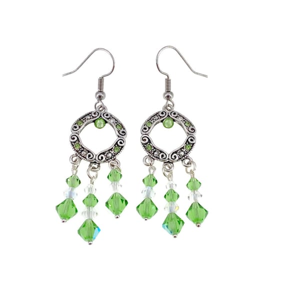 Peridot chandelier earrings online