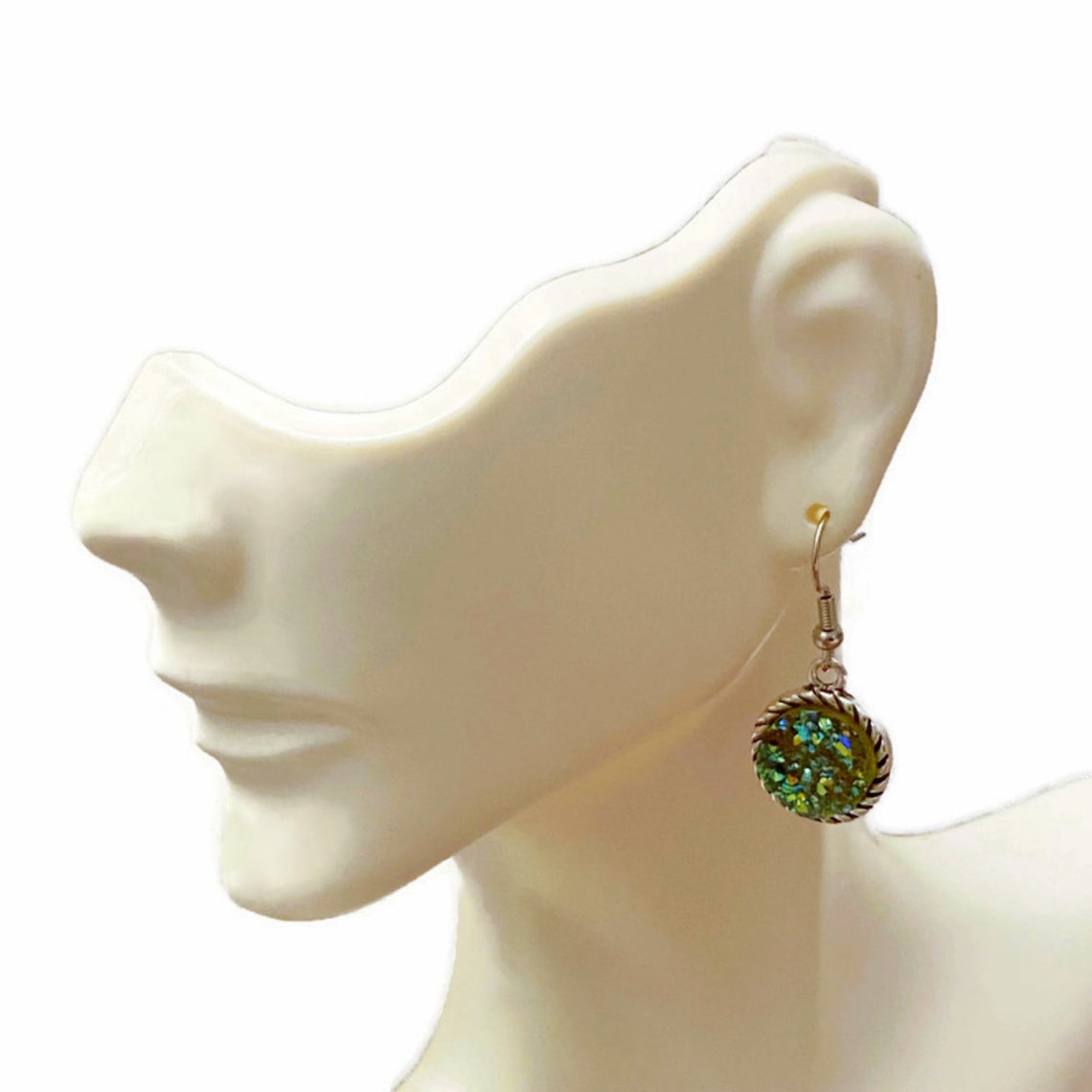 Chartreuse Earrings, Chartreuse Jewelry, Unique Green Earrings, Yellow ...
