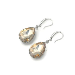 Light Colorado Topaz Earrings, Tan Earrings, Champagne Earrings, Beige Earrings, Topaz Earrings, Birthday Gift, Gift For Her, Gift For Women