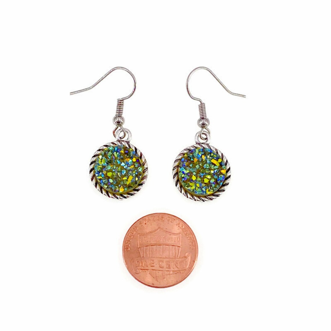 Chartreuse Earrings, Chartreuse Jewelry, Unique Green Earrings, Yellow ...