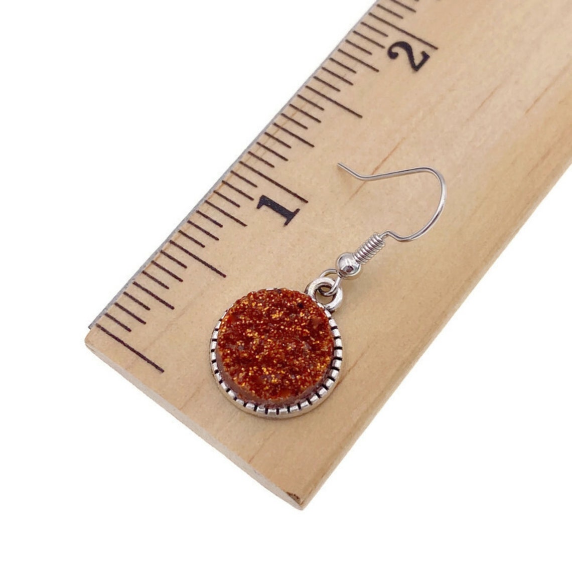 Rust Earrings, Burnt Orange Earrings, Orange Brown Earrings,fall