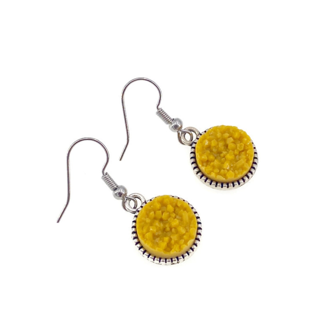 Mustard Earrings Mustard Yellow Earrings Yellow Earrings Etsy UK