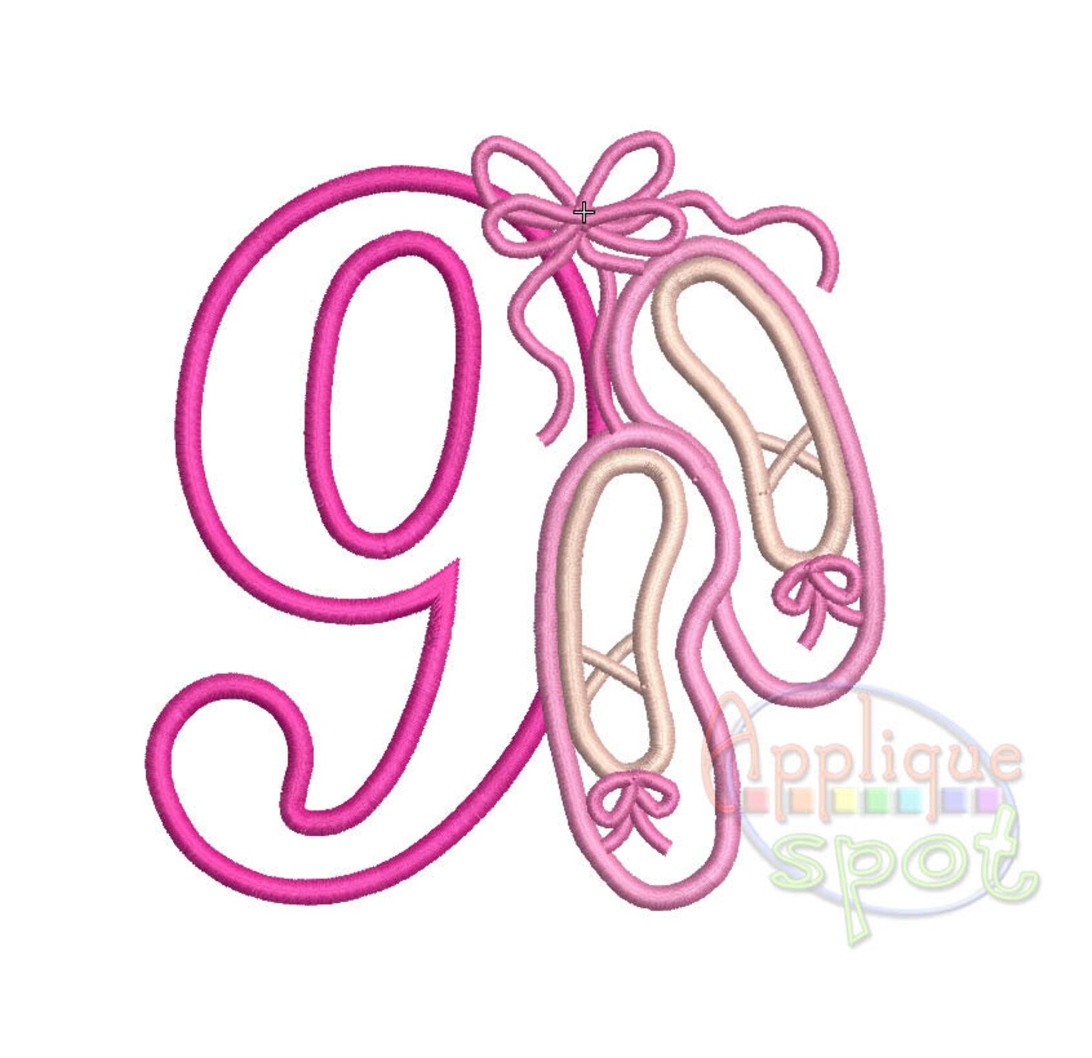 ballet numbers birthday baby girl - 4x4 5x7 6x10 applique design embroidery machine -instant download file
