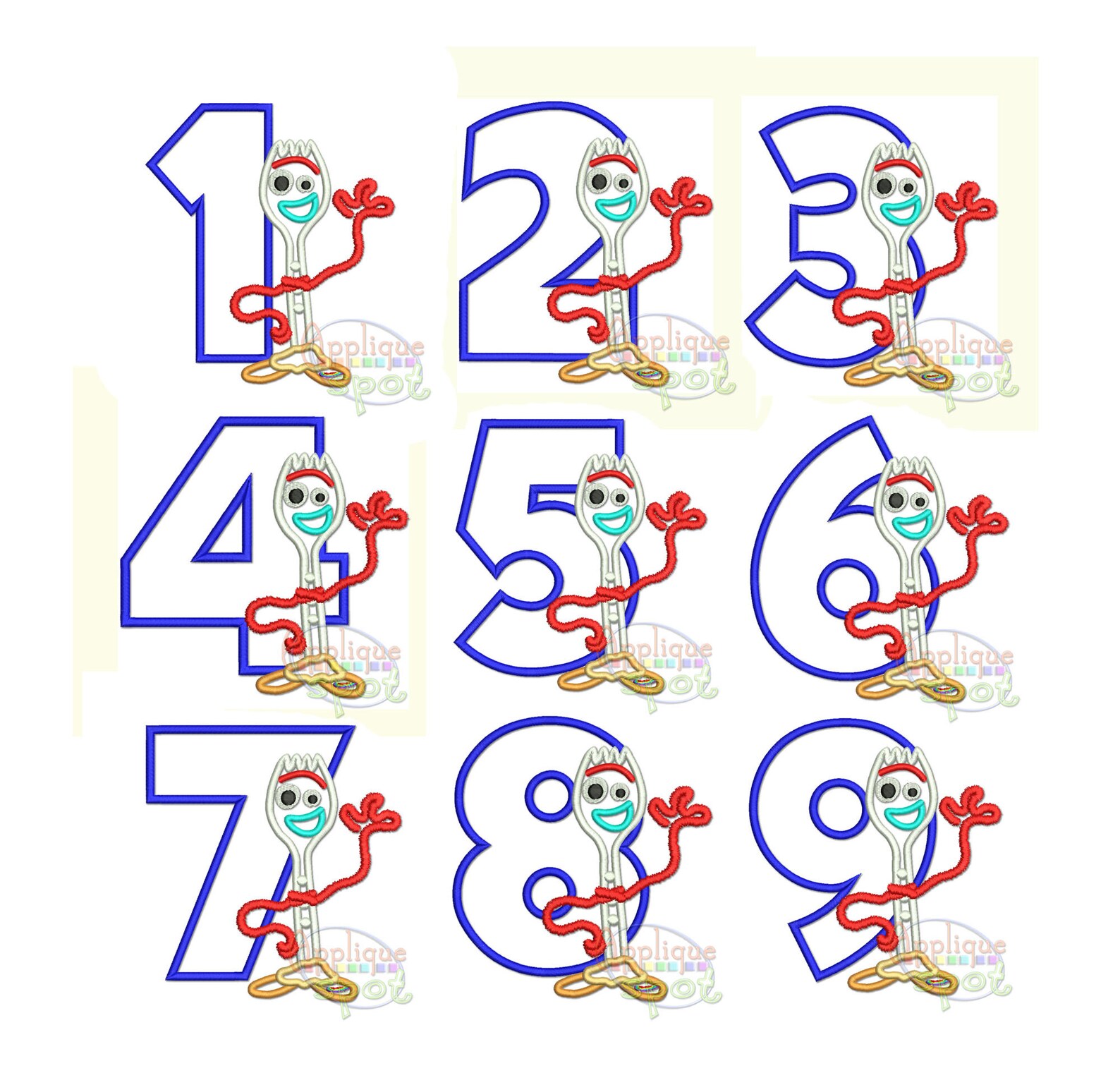 Forky Toy Story Birthday Numbers Set 19 4 sizes included Etsy
