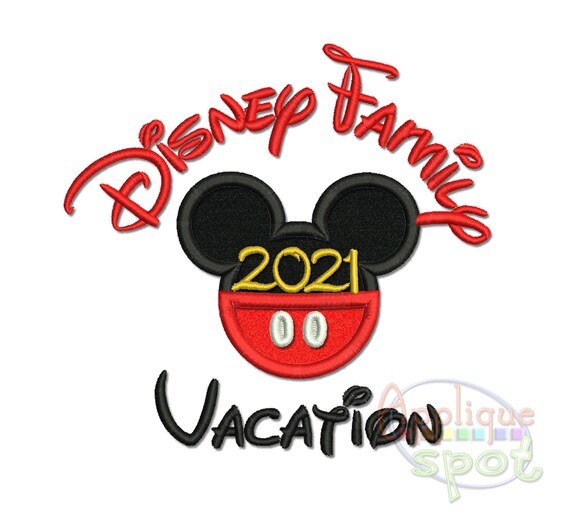 Disney Family Vacation 21 Mickey Silhouette 5 Sizes 4x4 Etsy Canada