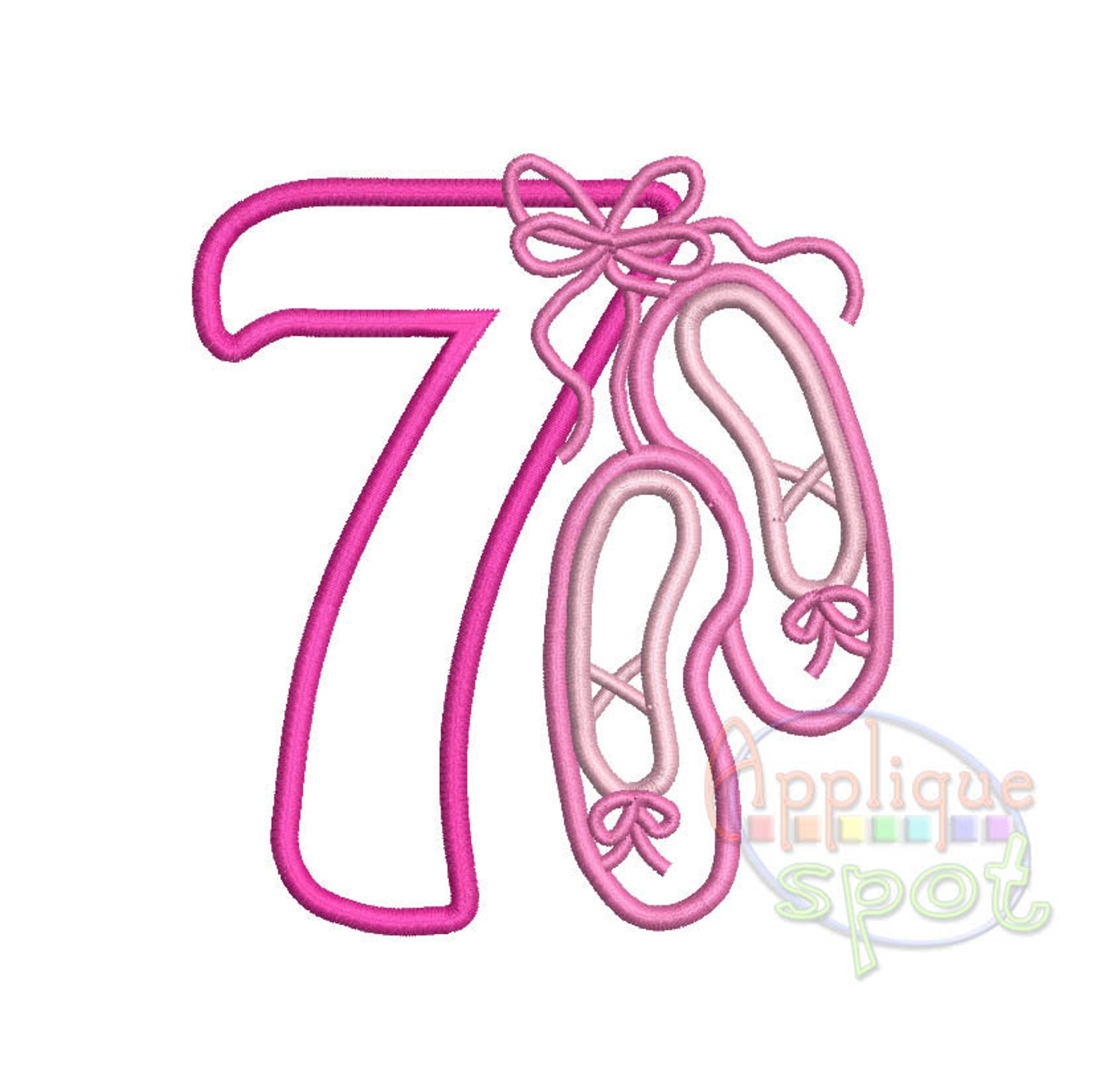 ballet numbers birthday baby girl - 4x4 5x7 6x10 applique design embroidery machine -instant download file