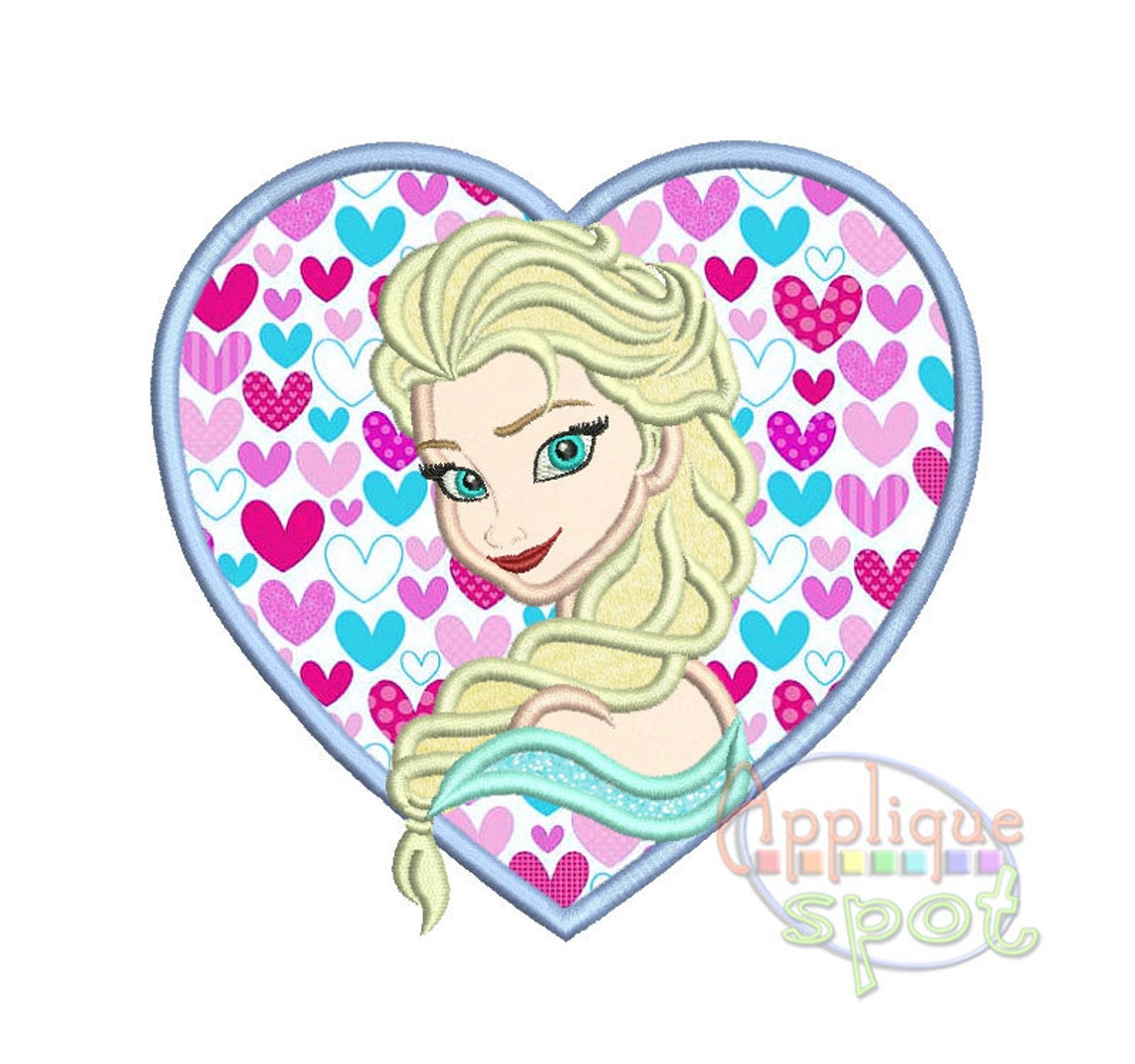 Valentine's Day Heart Elsa Frozen 5 sizes included: | Etsy