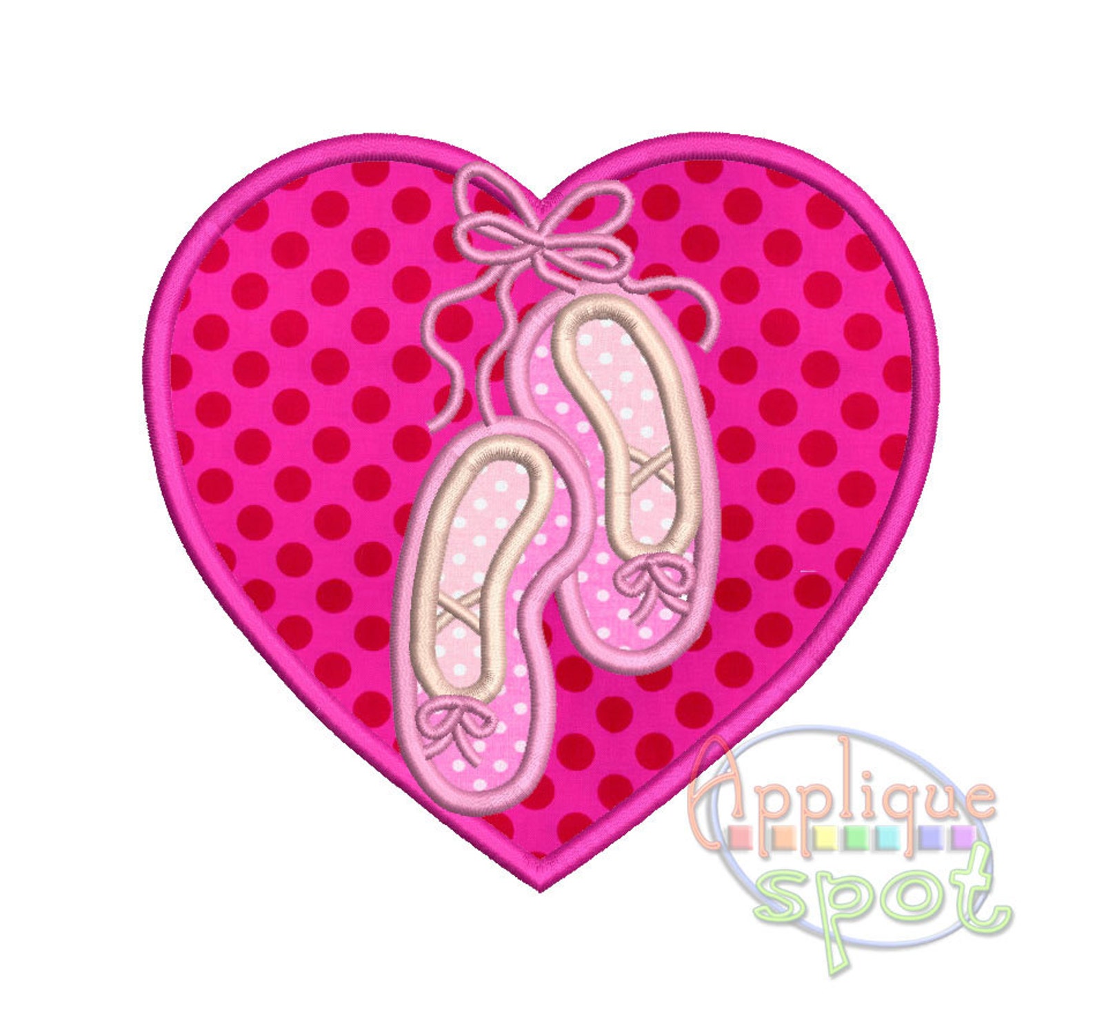 heart ballet shoes baby girl - 5 sizes incuded 4x4, 5x7, 6x10, 7x12, 9x9 applique design embroidery machine -instant download fi