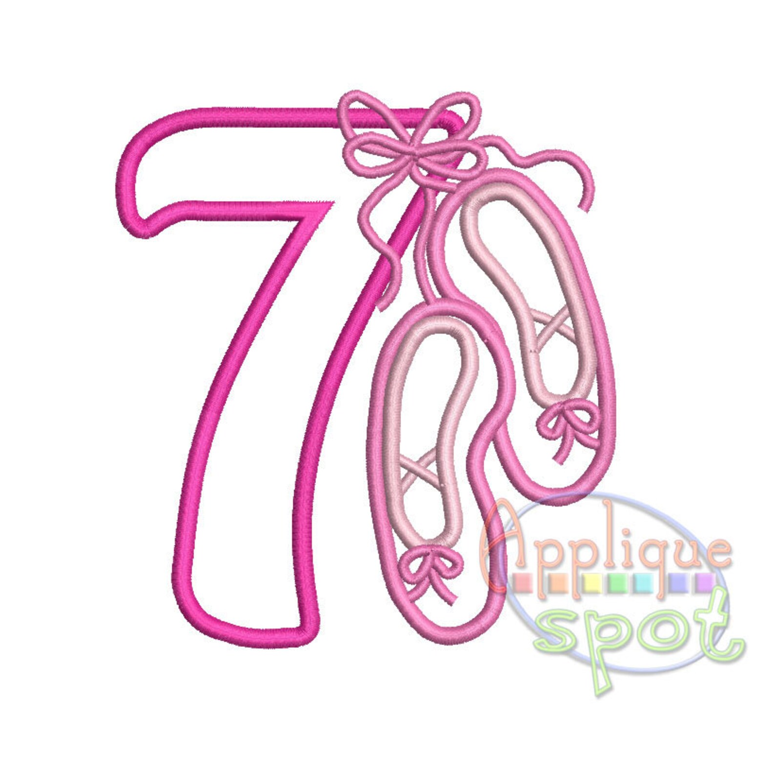 ballet seventh 7th birthday baby girl 7 - 4x4 5x7 6x10 applique design embroidery machine -instant download file ballet seventh 7th birthday baby girl 7 - 4x4 5x7 6x10 applique design embroidery machine -instant download file