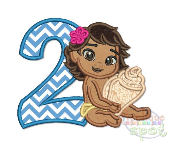 Bebe Moana Segundo Cumpleanos 2 7 Dimensiones 4 X 4 5 X Etsy