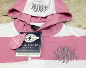 Charles River Hooded Rugby Pullover, Monogrammed Pullover, Rugby Pullover, Preppy Pullover, Monogrammed Hoodie, Hooded Rugby Shirt