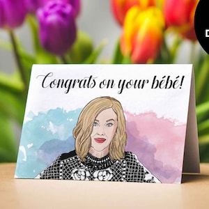 Congrats on your bébé! INSTANT DOWNLOAD Card - 5x7