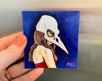 Lady in Plague Doctor Mask MAGNET (basato su un'opera d'arte originale)