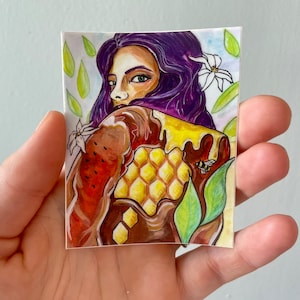 Vertellen aan de bijen STICKER 3 "x 2,4" (gebaseerd op originele kunst)