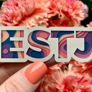 ESTJ Sticker | Myers-briggs Personality Test | Waterproof Sticker - Etsy