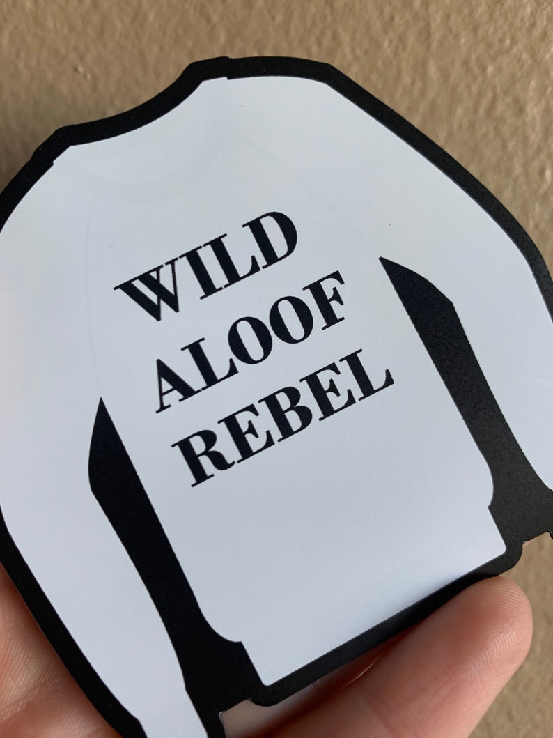 Wild Aloof Rebel David Quote white Sweater Etsy
