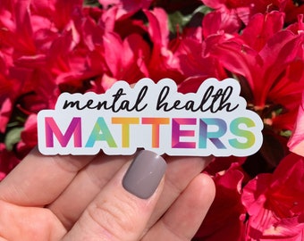 Mental Health Matters Sticker | 3" x 1" | Mental Health Awareness Decal