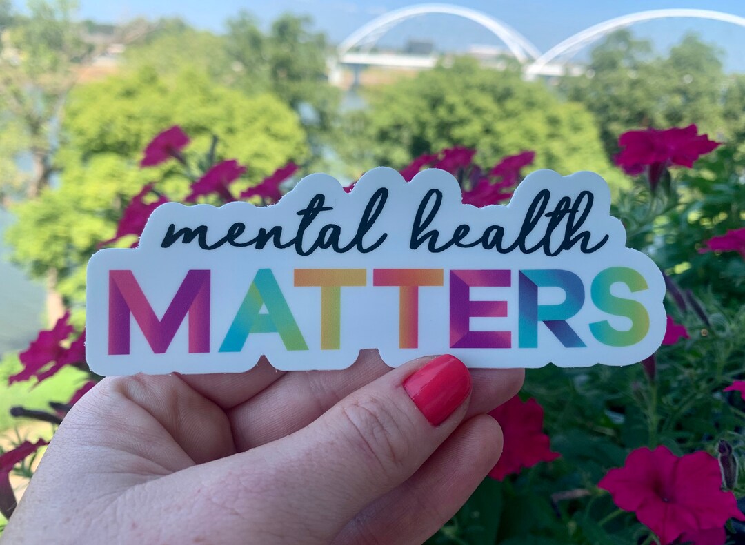 LARGE Mental Health Matters BUMPER STICKER | 5" X 1.74" | Mental Health ...