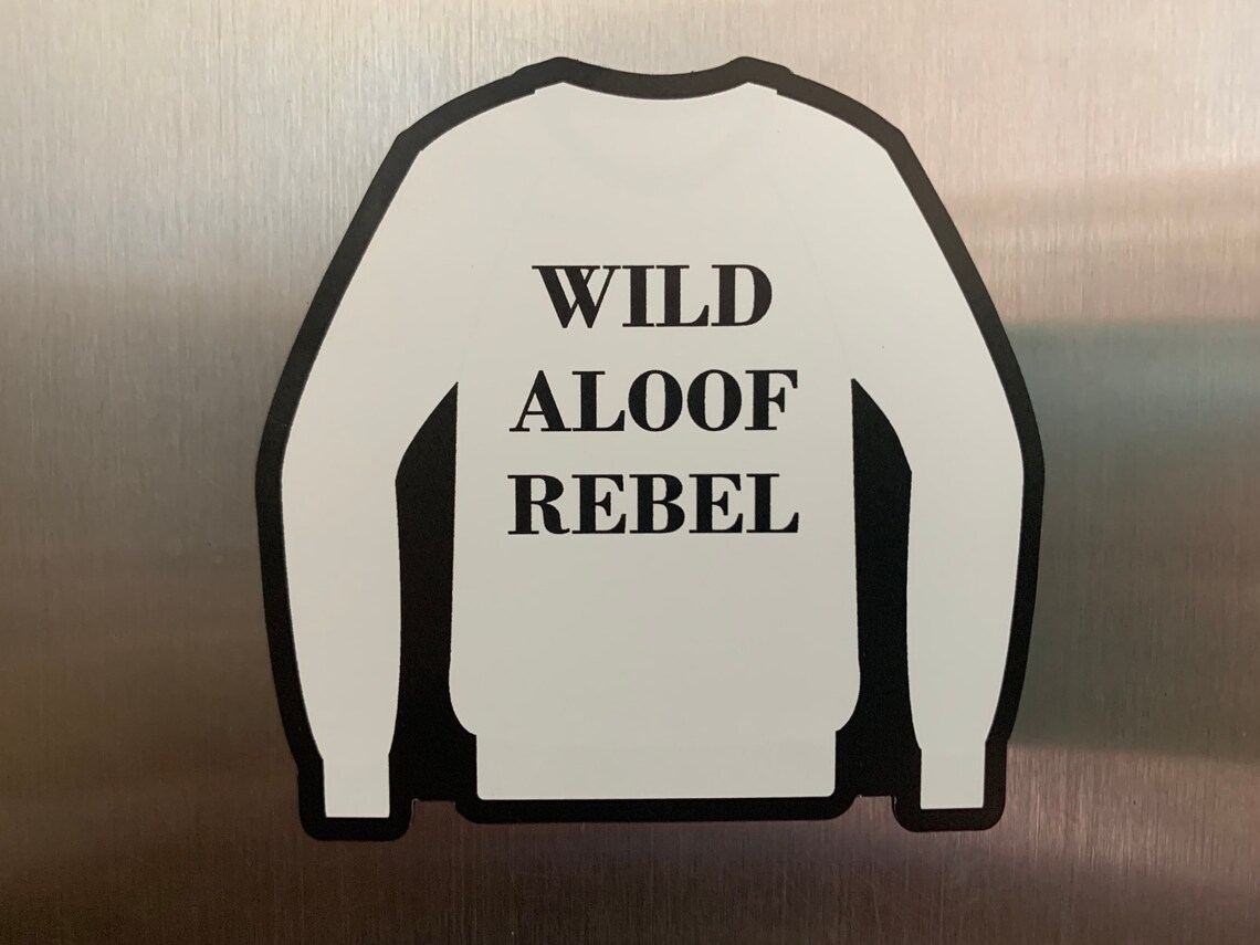 Wild Aloof Rebel David Quote white Sweater Etsy