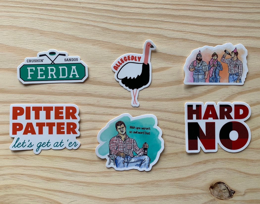 Ferda Sticker 6-pack STICKER Bundle (soft Birthday, Hard No, Pitter Patter, Allegedly ...