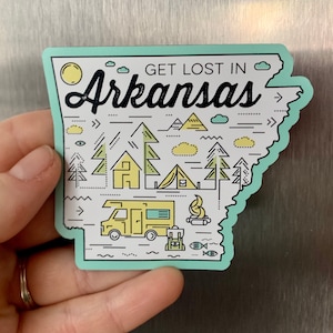 Get Lost in Arkansas Magnet - State Magnets