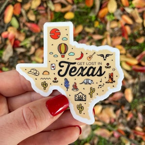 Get Lost in Texas Sticker - State Stickers