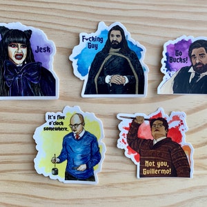 5 PACK of STICKERS - (Version 2) Magnets - Nadja, Laszlo, Nandor, Colin Robinson, Guillermo