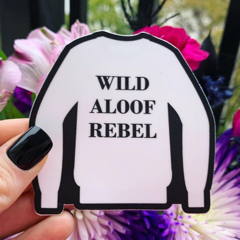 Wild Aloof Rebel David Quote white Sweater Etsy