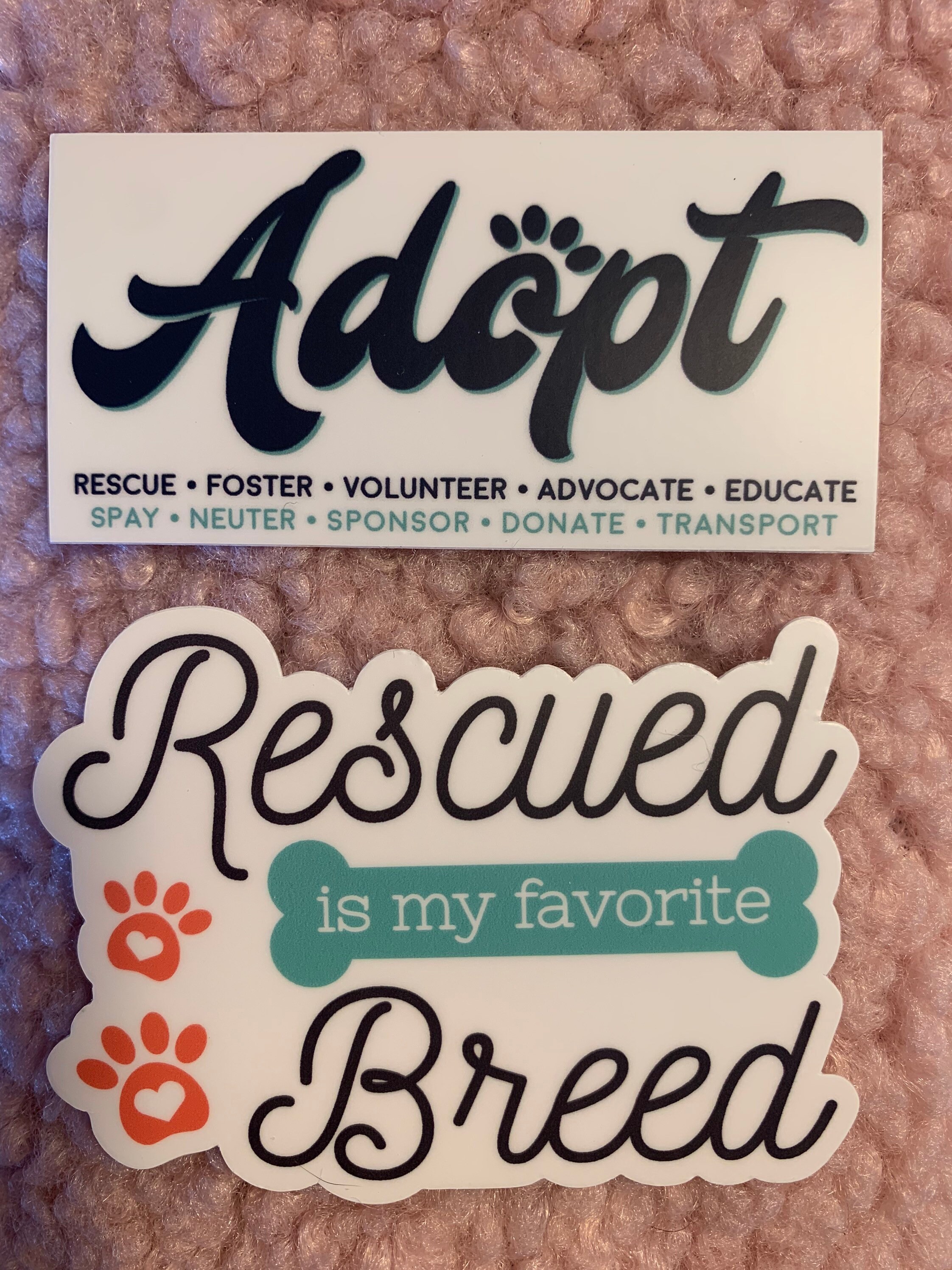 STICKER Bundle Adopt & Rescued is my Favorite Breed Magnets | Etsy