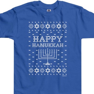 Happy Hanukkah (Ugly Sweater Design) Unisex Kids&#39; Toddler T-shirt