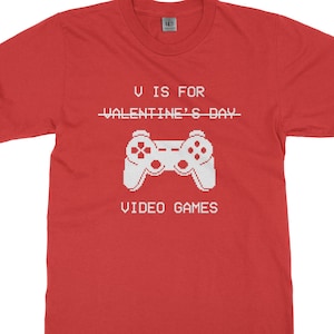 V Is For Video Games - Valentine's Day Kids' Youth Long and Short Sleeve T-shirt