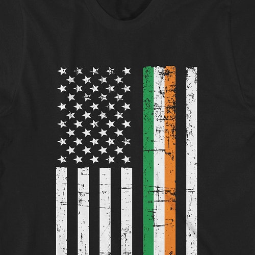 Irish American Flag Men's Short Sleeve or Long Sleeve Etsy