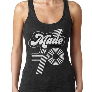 Made In 1970 - Women&#39;s Burnout Racerback Tank Top