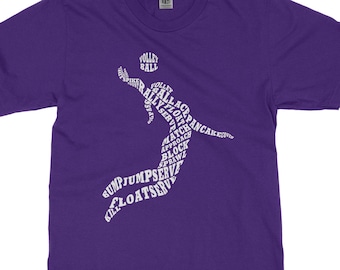 Girls' Volleyball Player Typography - Kids' Youth Long and Short Sleeve T-shirt