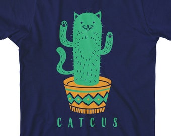 Catcus Cat Cactus Plant Men's Long Sleeve T-Shirt - Short Sleeve T-Shirt - Tank Top