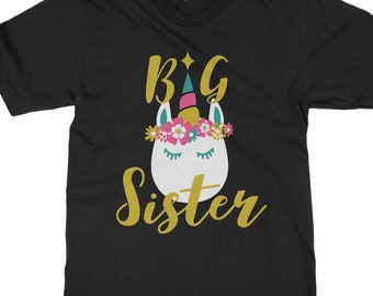 Unicorn Big Sister Kids' Youth Long and Short Sleeve T-shirt
