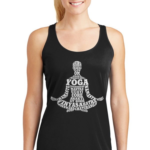 Yoga Typography - Women's Racerback Tank Top