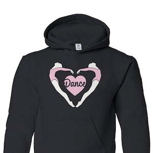 Dance Heart Love - Youth Pullover Hoodie Sweatshirt