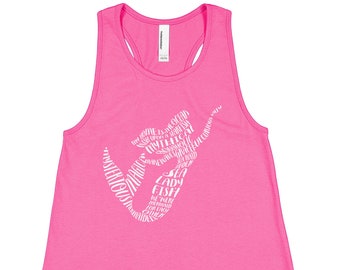 Mermaid Typography - Children's Youth Girls' Racerback Tank Top