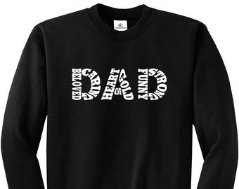 Dad Typography - Unisex Adult Crew Neck Sweatshirt