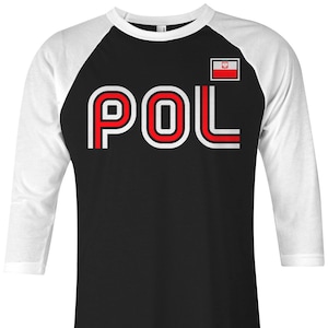 Poland Athletic Retro Series Unisex Adult Raglan T-Shirt