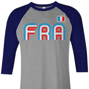 France Athletic Retro Series Unisex Adult Raglan T-Shirt