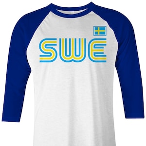 Sweden Athletic Retro Series Unisex Adult Raglan T-Shirt