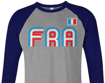 France Athletic Retro Series Unisex Adult Raglan T-Shirt