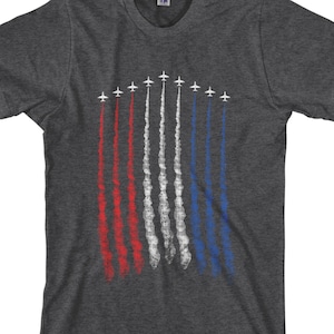 Red White Blue Air Force Flyover Men's T-shirt image 1